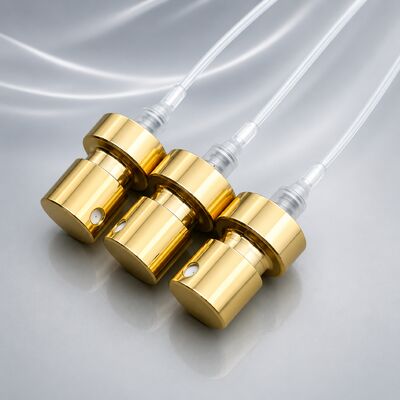 comprare Pompa per profumi Golden Finish con tecnologia Micro-Fine Mist e sigillo di crimp sicuro per profumi di lusso fabbricazione online