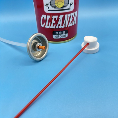 Valvola di lubrificante WD-40 sicura con tappo protettivo per scatole utensili, veicoli di servizio e magazzini con funzionalità anti-obstruzione.