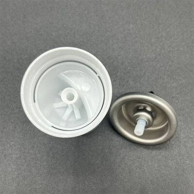 Valvola per aerosol in alluminio sostenibile per mousse per capelli di alta gamma
