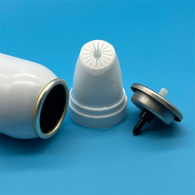 Accessorio aerosol mousse per capelli minimalista ed elegante per un'estetica moderna del marchio con design dell'attuatore monoblocco senza soluzione di continuità