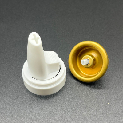 Valvola per la distribuzione di prodotti per capelli di precisione. 1.2 mm di orificio per Mousse & Gel. Applicazioni professionali per la cura dei capelli.