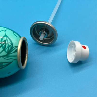 Valvola aerosol cosmetica per shampoo secco per bombolette spray a nebbia fine e polvere