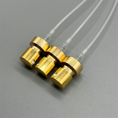 Dispensatore di pompe per profumi in alluminio di colore oro per un controllo accurato del flusso