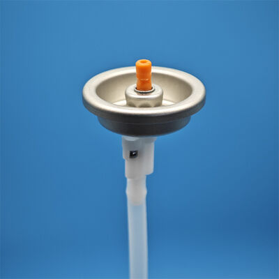 Valvola aerosol asettica a tre sessanta gradi con servoattuatore per la distribuzione di disinfettanti farmaceutici dotata di certificazione USP classe VI