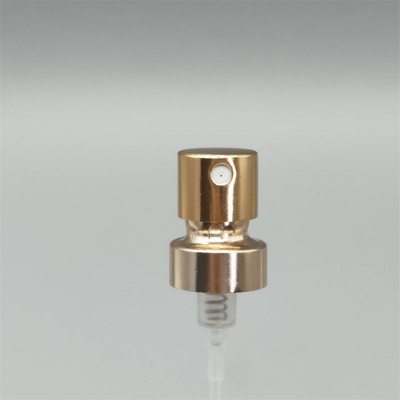 Pompa per profumo in alluminio dorato con cappuccio, spruzzatore a nebulizzazione fine da 21 mm
