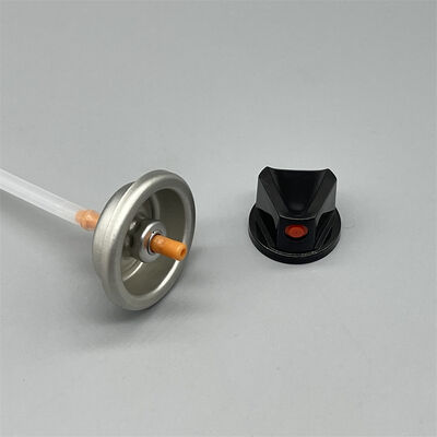 Valvola di vernice aerosol maschile da 1 pollice per lattine di spray metalliche verdi