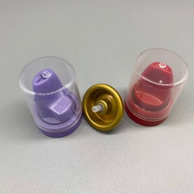 Valvola di mousse per capelli in alluminio con distribuzione a 360 gradi e compatibilità con le valvole per lo styling professionale