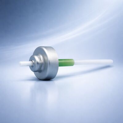 Valvola aerosol dosata da 20 mm con compatibilità per formulazioni a base alcolica e specifica di crimpatura da 20 mm per un dosaggio pre-misurato costante