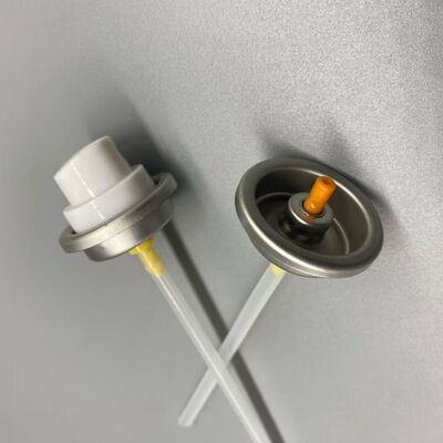 Valvola aerosol per deodorante per ambienti con sistema di spruzzatura per prodotti profumati per la casa