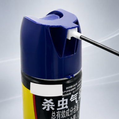 Tappo aerosol in plastica da 65 mm con tubo di prolunga per applicazioni spray mirate